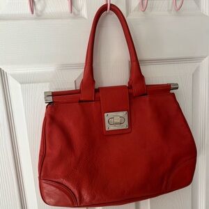Varriale Coral Leather Handbag